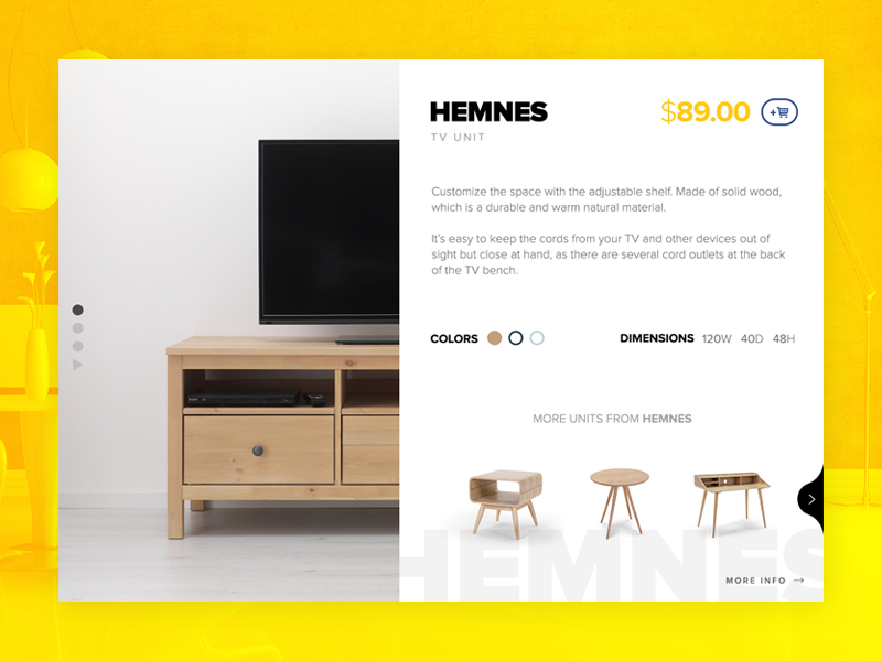 Product Detail Page for IKEA