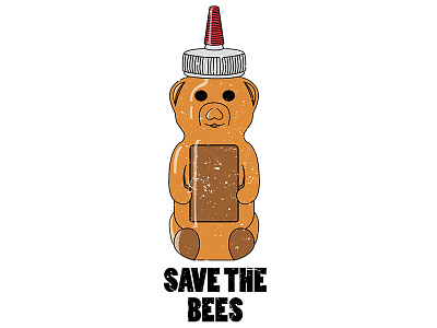Honey Bear bear design hive illustrator savethebees vector