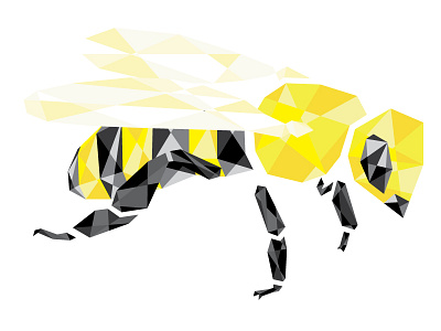 Geo Bee adobe bee clean geometric hive illustrator logo modern shapes simple vector yellow