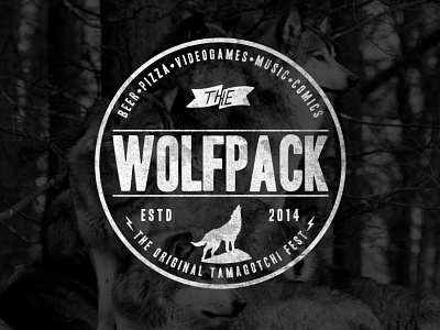 Wolfpack design flat hipster illustration illustrator logo vector vintage wolfpack