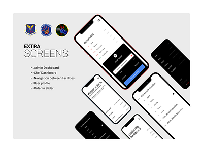 Food Ordering System (USAF) air force app application design government military mobile ui ux