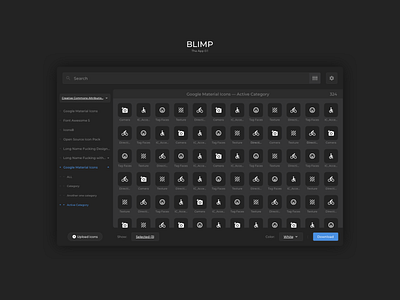 BLIMP application design ui