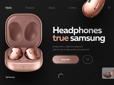 Samsung Earbuds - Landing Concept graphic design ui ux web design