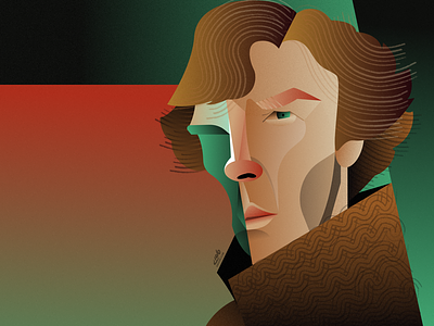 Benedict Cumberbatch cumberbatch geometriv. cubism illustration portraite portraitr