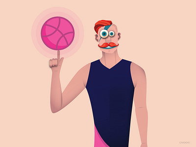 First Shot In Dribbble character dribbble illustration shot