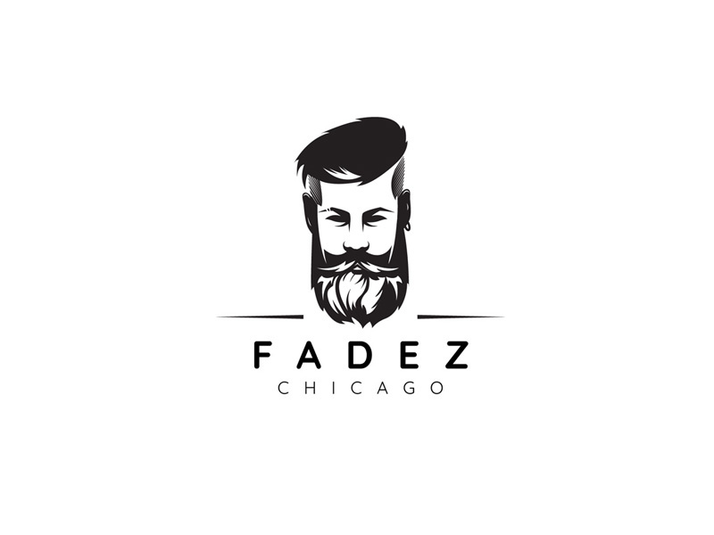 Beardman Barbershop Logo black and white street model fashion chicago beardman bearded man bearded beard barber barbershop logo