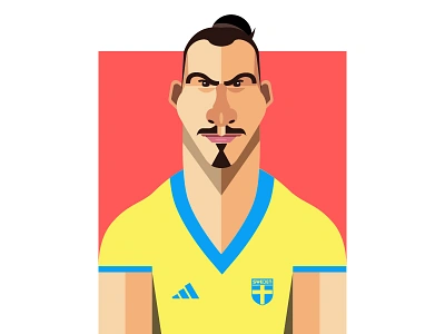 Zlatan Ibrahimovic adidas barcelona character coffee design dribbble football geometric geometry hustle ibra illustration illustrator milan soccer sweden zlatan ibrahimovic