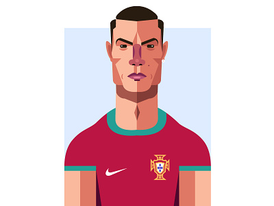 Cristiano Ronaldo character cristiano ronaldo design dribbble football geometric geometry illustration illustrator juventus nike portugal realmadrid ronaldo soccer vector