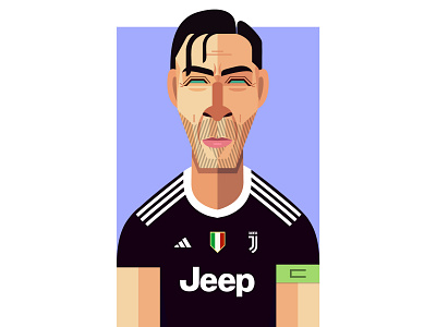 Gianluigi Buffon character coffee design dribbble football geometric geometry hustle illustration illustrator