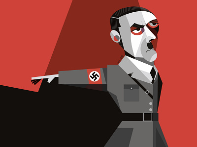 Adolf Hitler character design dribbble geometric geometry germany hitler illustration illustrator portrait vector