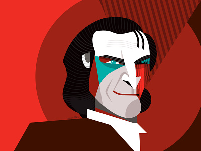 Joaquin Phoenix character design dribbble geometric geometry illustration illustrations illustrator joaquin phoenix joker joker movie movie portrait