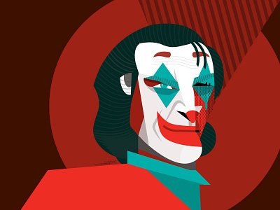Joaquin Phoenix (Joker Edition) character design dribbble geometric geometry illustration illustrator joaquin phoenix joker joker movie portrait