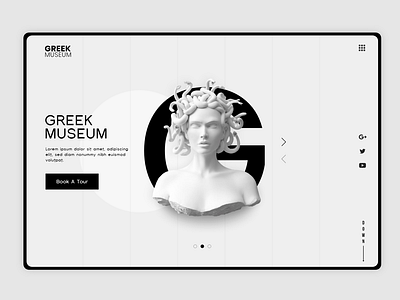 Minimal Greek Museum Web Concept