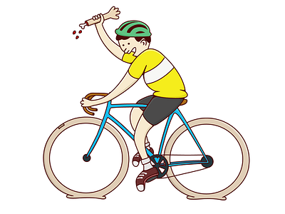 Merckx, the cannibal cyclist illustration racing