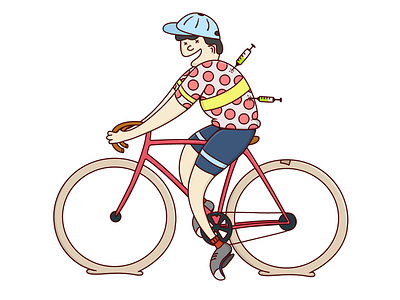 Virenque cyclist illustration racing