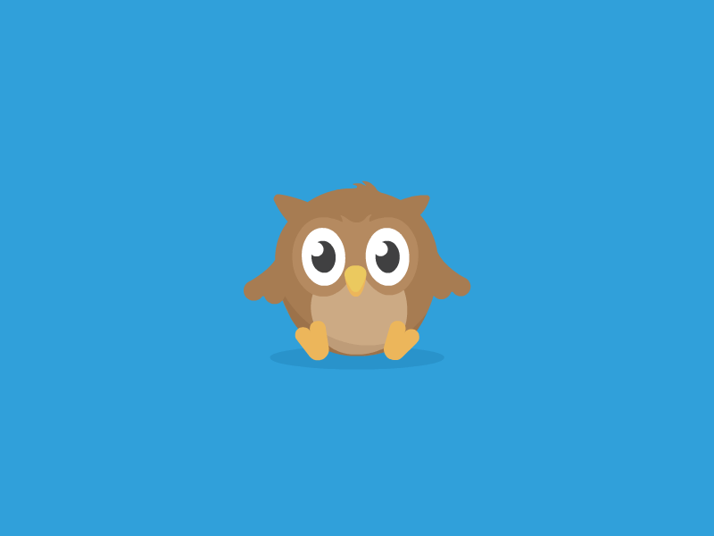 Introducing our Mascot! animation cute flat design illustration owl simple vector web