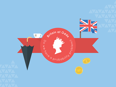 'Britain At Odds' Infographic britain flat design illustration infographic probability vector