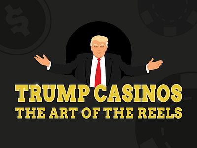 Trump Casinos atlantic city casino donald trump flat design infographic trump