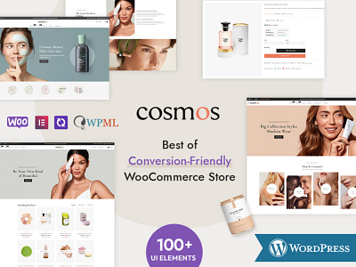 Cosmos Beauty & Cosmetics Store Development - WooCommerce Expert beauty branding cosmetics cosmos design ecommerce elementor fiverr graphic design multipurpose online store store development ui webzeel wordpress