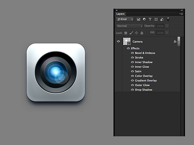 One Layer Style Camera - PSD