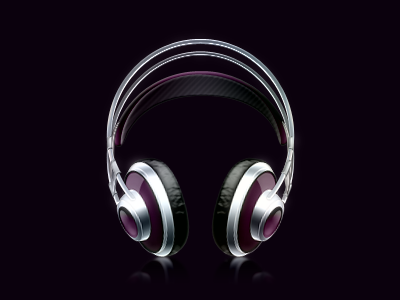 Headphone black headphone icon music purple