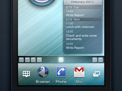 Concept Video of the SmartPhone UI android concept desktop gui home phone screen smart video widget