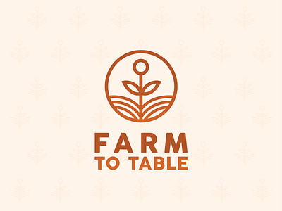 Farm to Table Logo branding charleston design farming farmtotable food illustration lettering logo organic typography vector