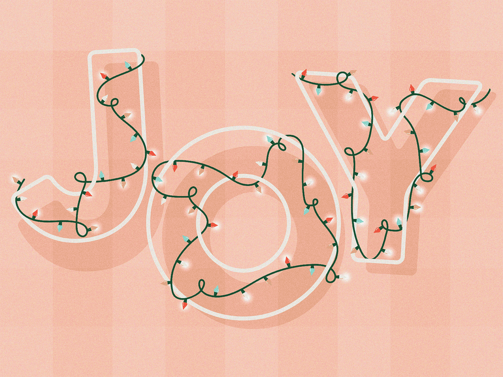 Joy animation card christmas christmaslights design gif holiday illustration joy lettering lightbulbs pattern type typography wallpaper