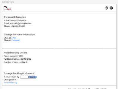 Hotel settings page figma logo