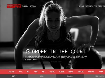 ESPN Website Redesign redesign typography webpage website