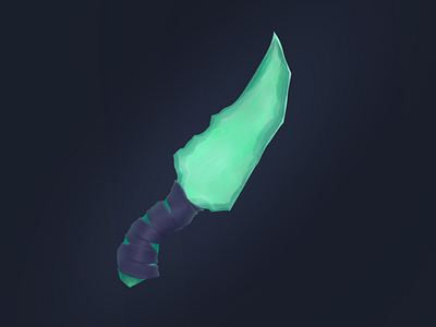 Emerald Dagger 2d a art casual game design icon props