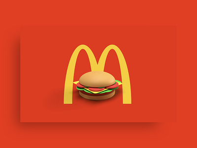 Hamburger 🍔🍔🍔 3d adobe design dimension food hamburger mcdonald