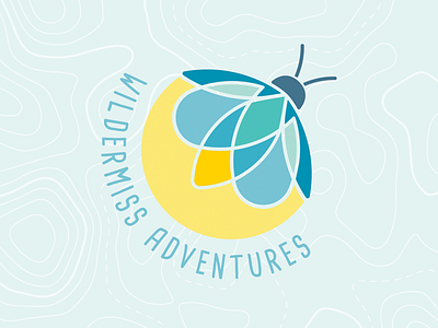 Wildermiss Adventures blue branding firefly illustration logo logo design nature