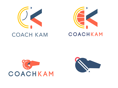 Coach Kam Logo Ideas branding coach icons illustration logo pencil school school logo whistle