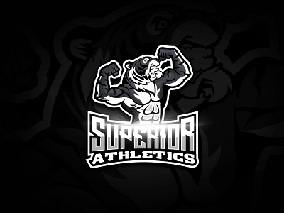 Superior Athletics animal design fitness logo mascot