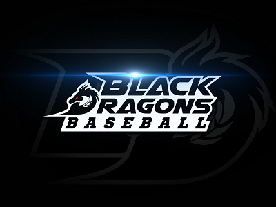 Black Dragon Baseball baseball blackandwhite design logo team