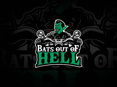 Bats Out Of Hell biker custom bike fabricator logo design motorbike srilanka