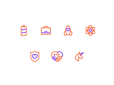 Сompany values ​​icons design flat icon icon set minimal values vector web