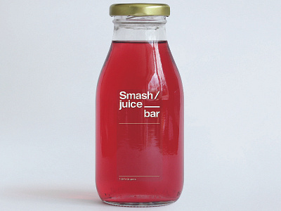Smash Juice Bar Bottle Label coffee design graphic design industrial design packaging restaurant signage typography