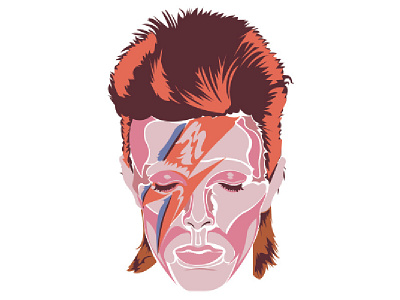 Bowie artwork colour david bowie drawing graphic design illustration illustrator music packaging