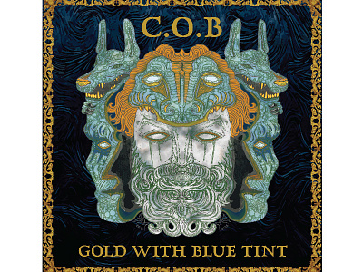 Gold With Blue Tint Album Artwork album artwork colour drawing graphic design illustration illustrator ink monsters music packaging photoshop