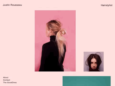 Justin Rousseau hair branding design logo typography ux website