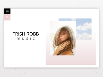 Trish Robb Music design flat minimal minimalist type typography ui ux web website