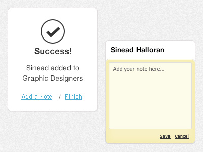 SkillPages Skill Cards add a note card clean grey minimal note skillpages success tick yellow