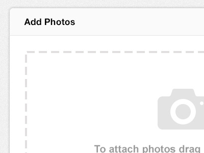 SkillPages Add Photos add photos attach attach photos clean crisp drag and drop icon minimal pages photo icon popup skill skillpages ui upload photos user interface
