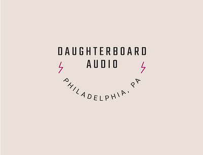 Daughterboard Logo audio daughter design graphic design lightening lightening bolt logo logo design music recording