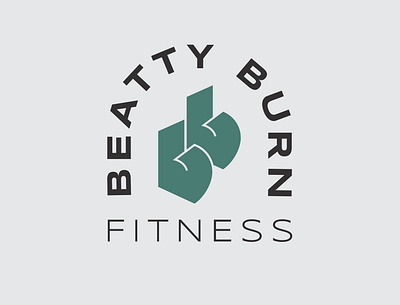 Beatty Burn Logo b branding design fitness graphic design grey logo monogram seal teal