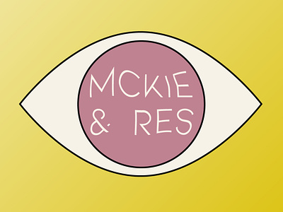 Mckie & Res design eye gradient graphic design illustration music pink typography yellow