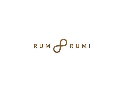 Rum & Rumi bath beauty branding gold graphic design handmade infinity infinity symbol logo minimalist rum rum and rumi rumi typography