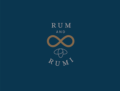 Rum & Rumi Secondary bath beauty branding gold graphic design handmade infinity infinity symbol logo navy rum rum and rumi rumi small business